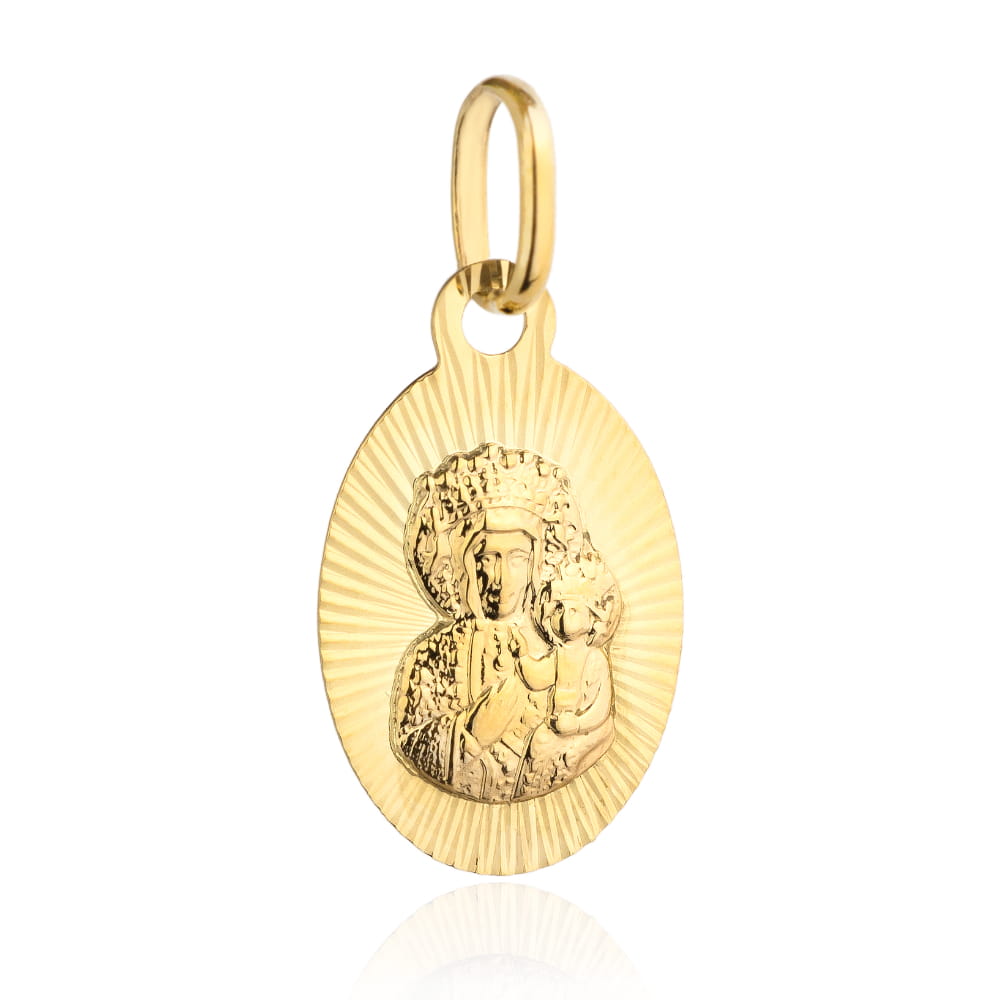 Medalion Aur 14k cu Fecioara Maria si Iisus Hristos