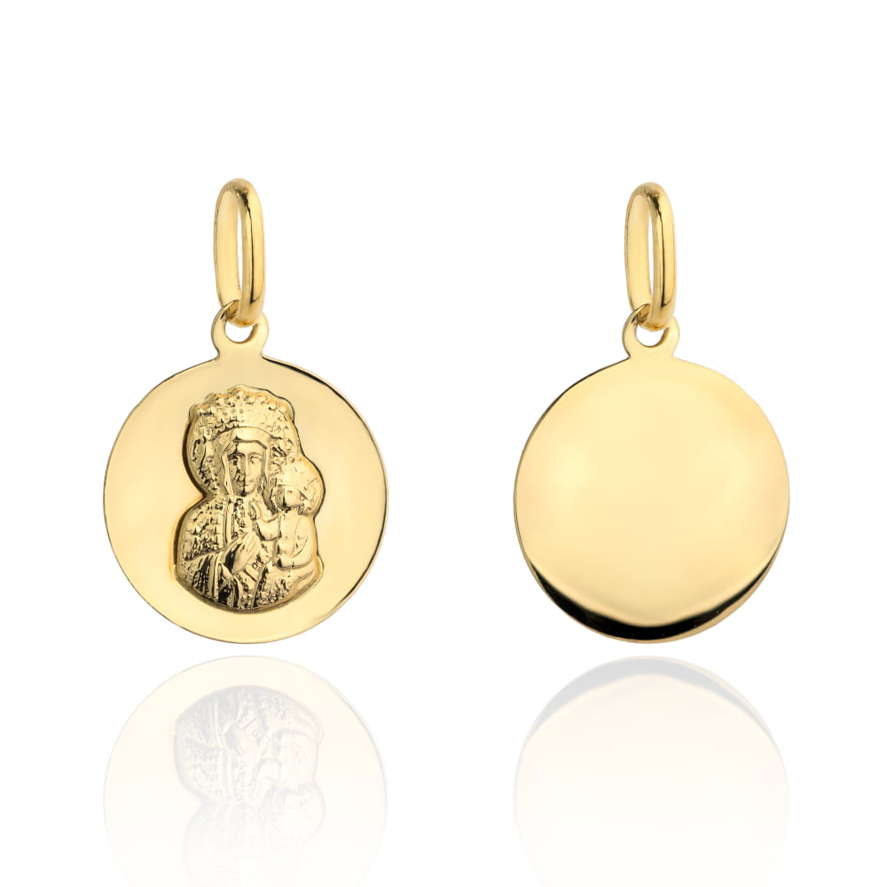 Medalion Aur 14k cu Fecioara Maria si Iisus