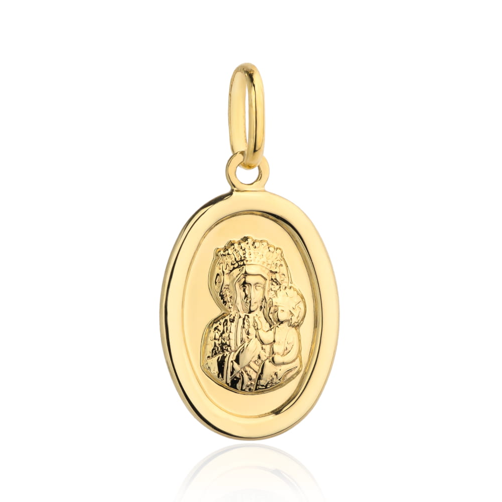 Medalion Aur 14k cu Maica Sfanta si Iisus