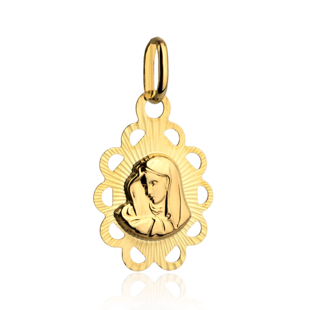 Medalion Aur 14k cu Maica Sfanta