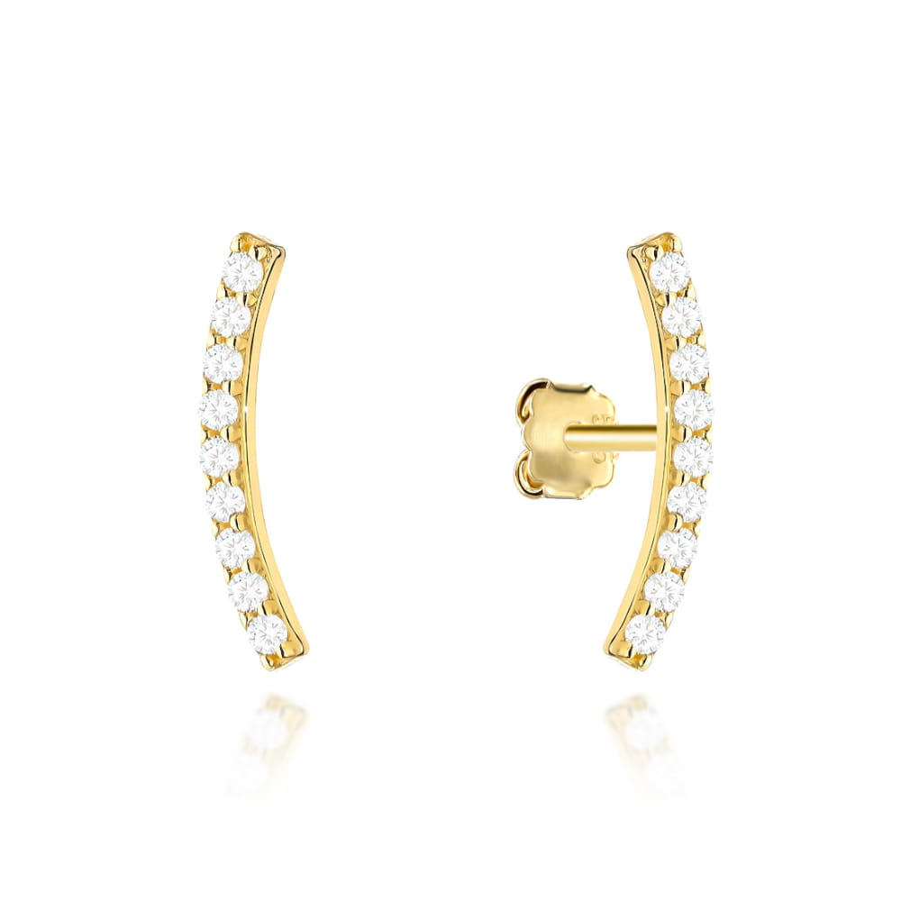 Cercei Aur 14k cu Zirconii Albe