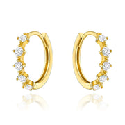Cercei Aur 14k cu Zirconii Albe