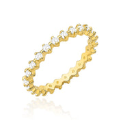 Inel Aur 14k cu Zirconii Albe Bilute
