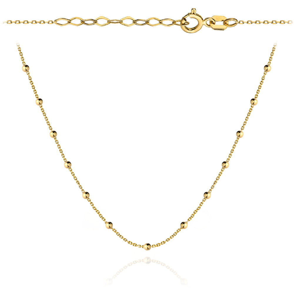 Colier Aur 14K cu Bilute - 42 cm