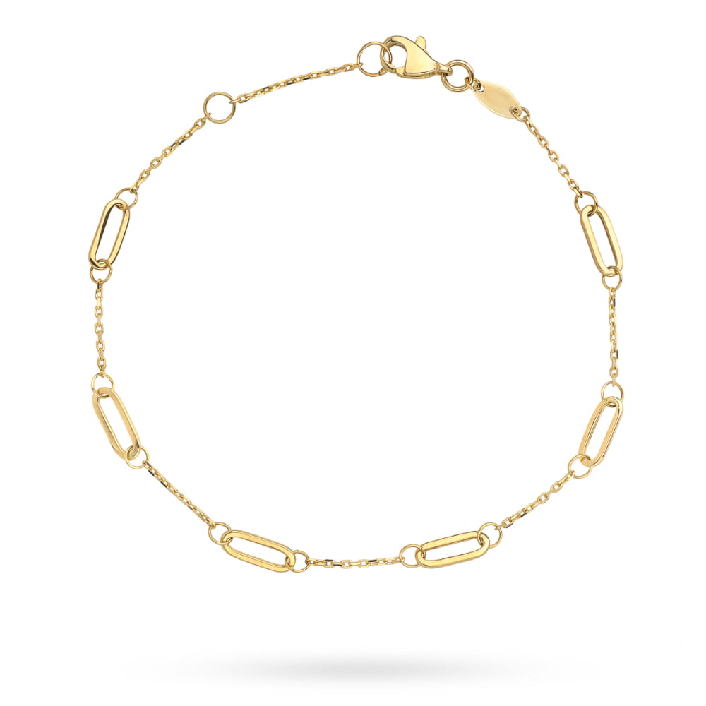Bratara Lant cu Pandantive Ovale- Aur 14k