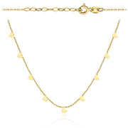 Colier Aur 14k cu Inimioare, 42+3 cm