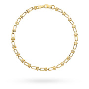 Bratara Aur 14k cu Model Impletit si Bilute