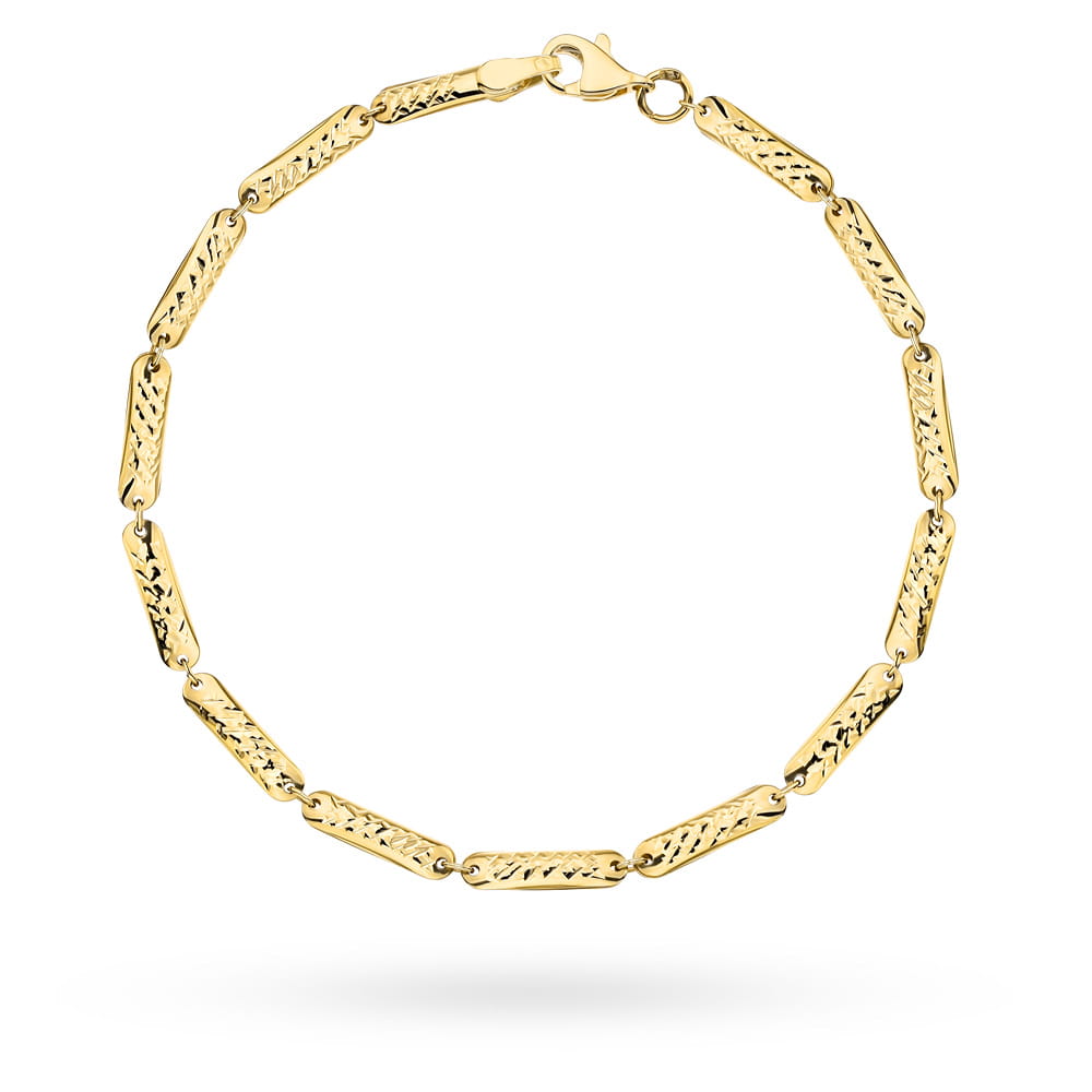 Bratara Aur 14k cu Placute si Model Ajurat