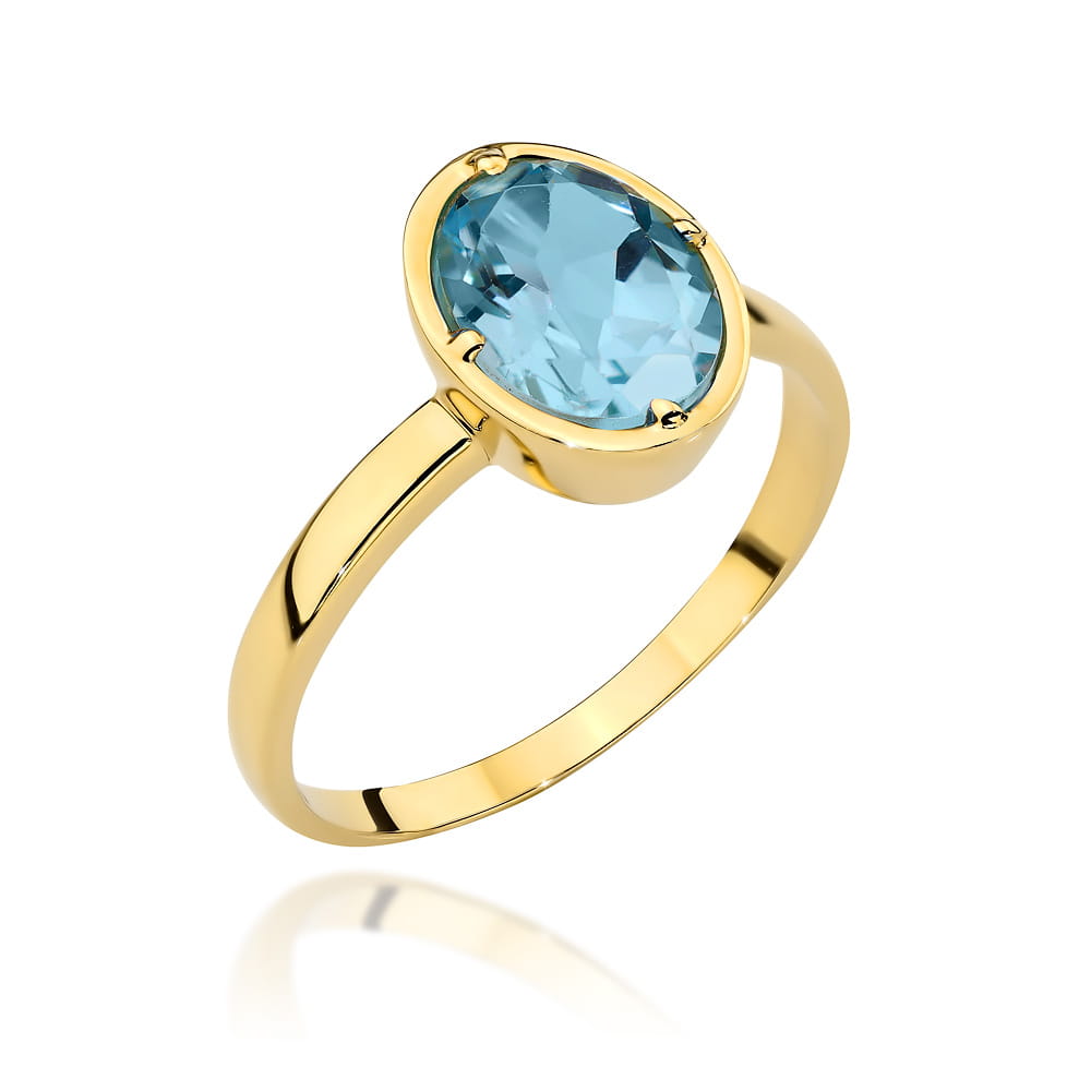 Inel Aur 14k cu Topaz