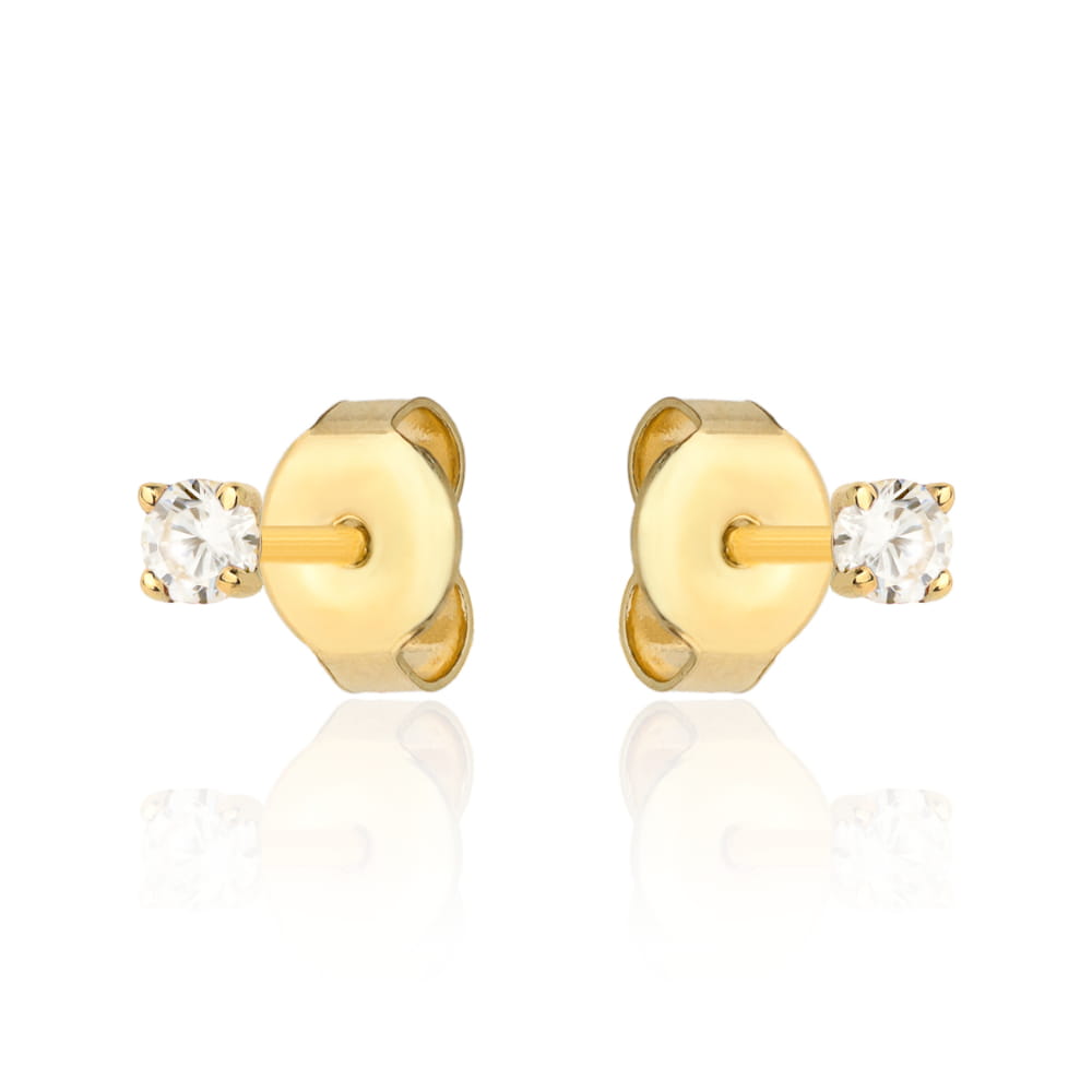 Cercei Aur 14k cu Zirconii Albe