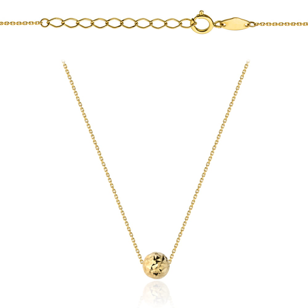 Colier cu Biluta din Cristal- Aur 14k