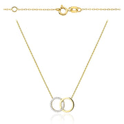 Colier din Aur 14k cu Cercuri si Zirconi - 42cm+3cm