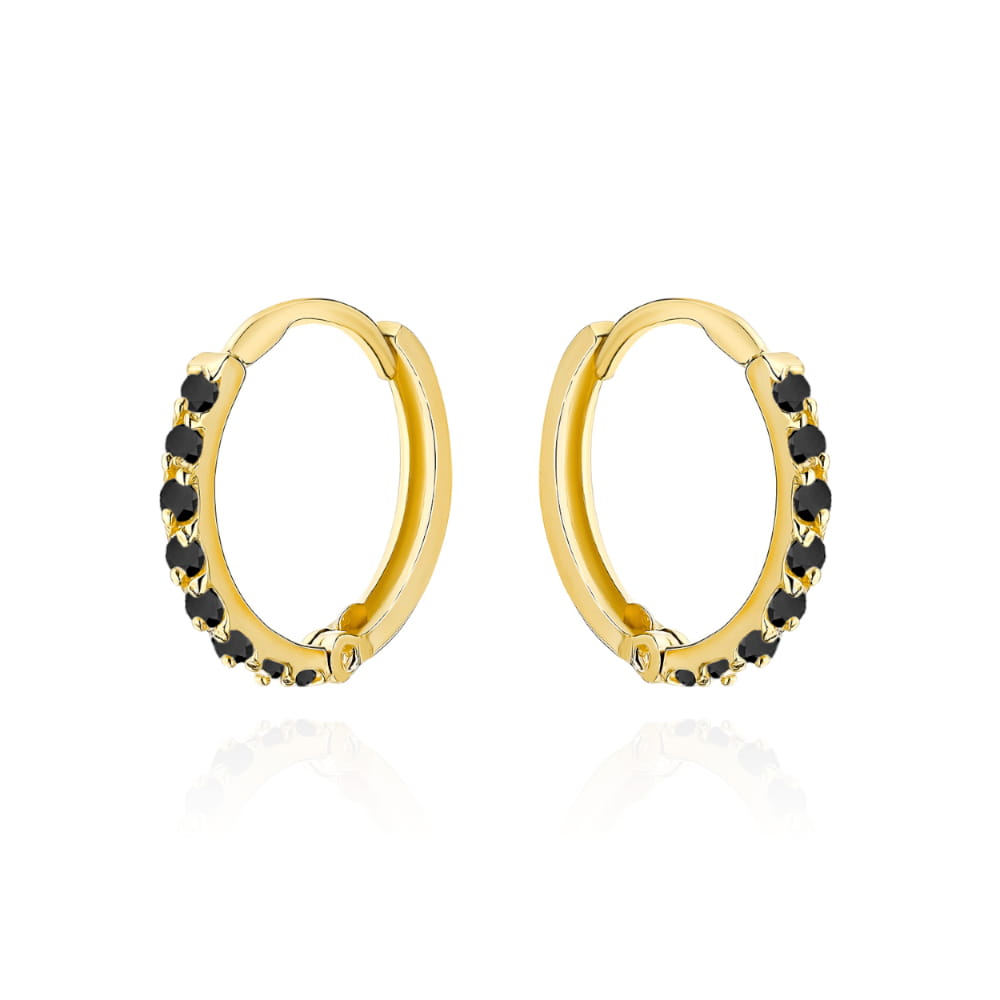 Cercei Aur 14k cu Zirconii Negre