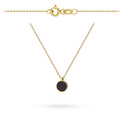 Colier cerc de aur 14k cu piatra de agat
