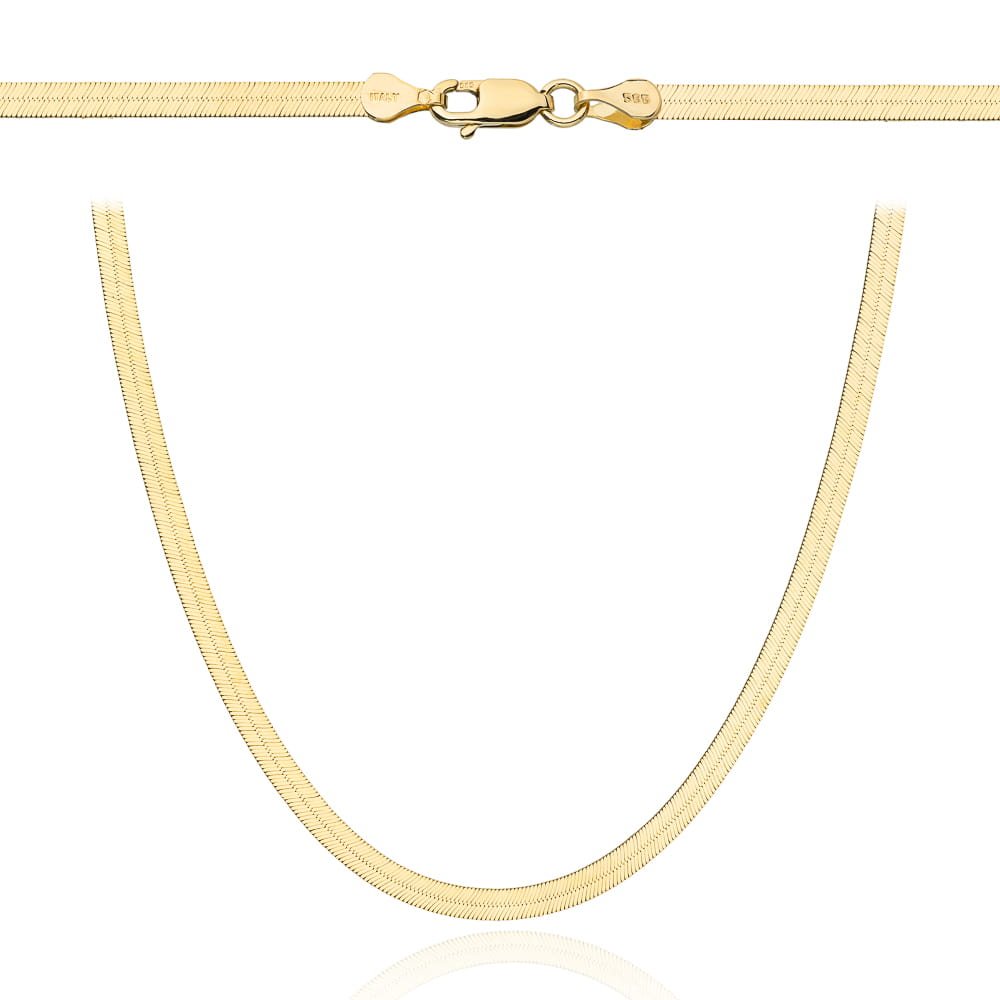 Lanț Aur Galben Tip Bandă 14K 40cm