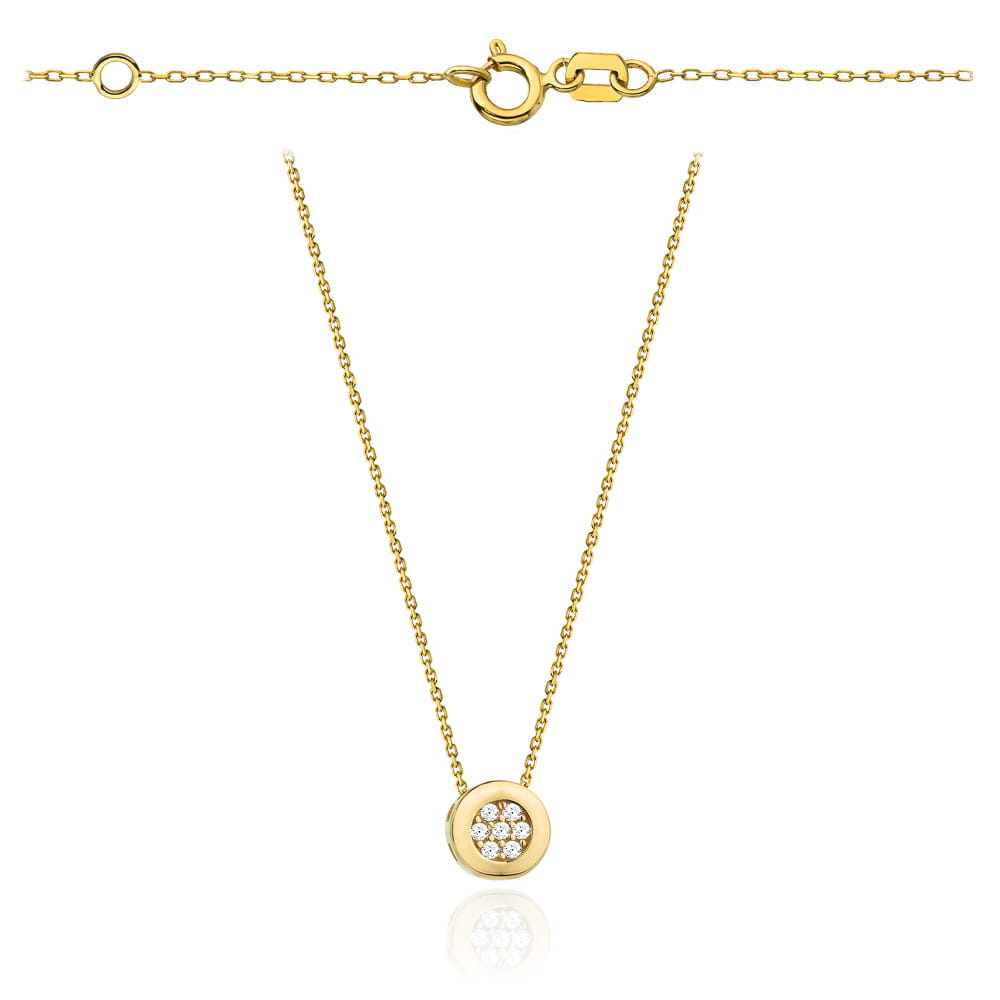 Colier din Aur 14k cu Zirconi - 41cm+3cm
