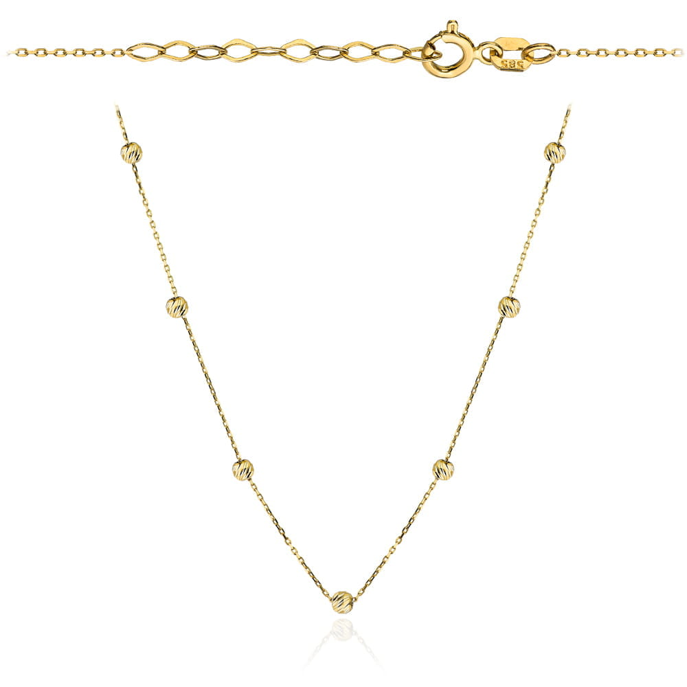 Colier Choker Aur 14K cu Biluțe Delicate, 36+3 cm