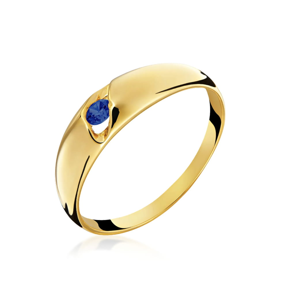 Inel Aur 8K cu Piatră Safir – Eleganță Eternă