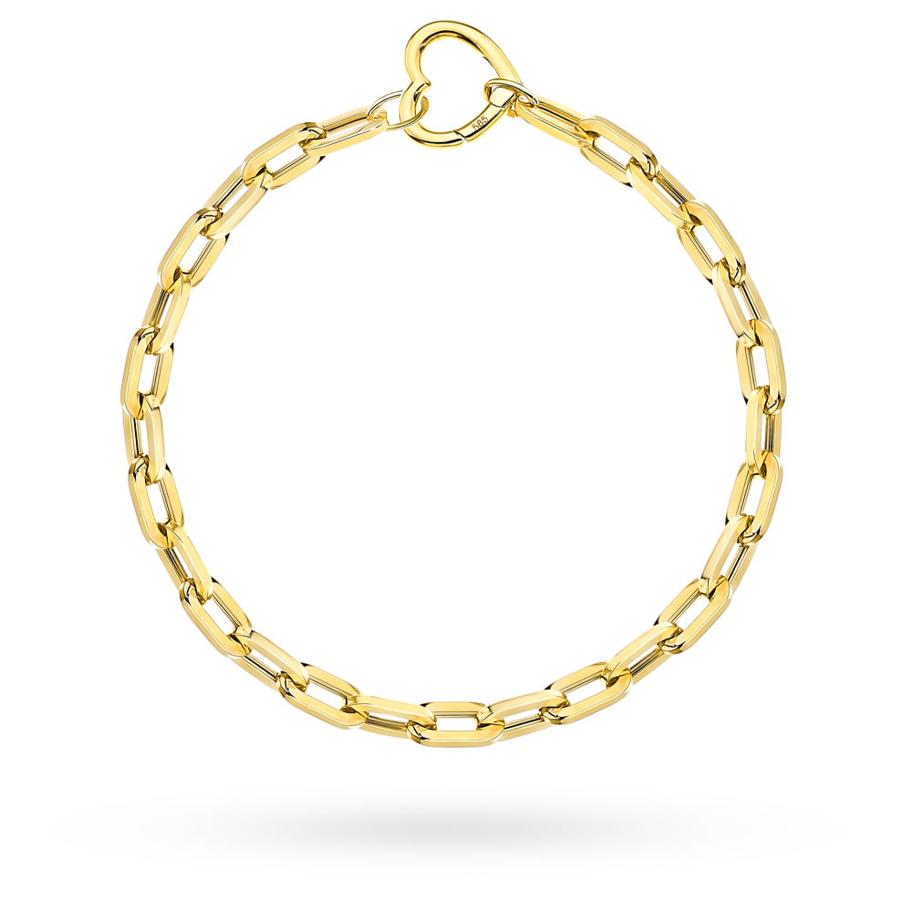 Bratara de aur 14k cu inimă