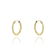 Cercei cerc cu diamante super usoare, 1,5 cm