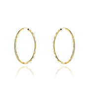 Cercei cerc cu diamante super usoare, 3 cm