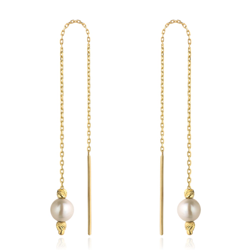 Cercei Fir Aur 14k cu Perla