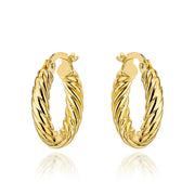 Cercei Aur Împletit, Model Rotund