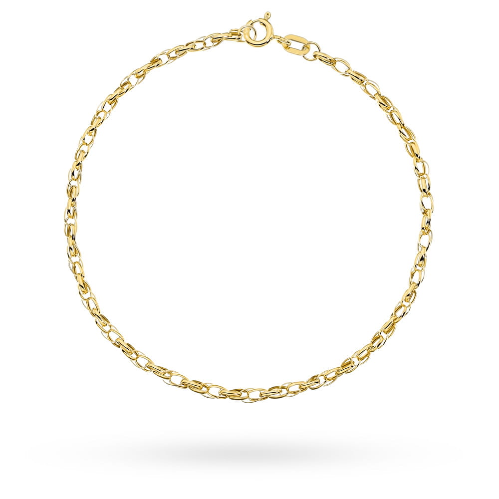 Brățară de Picior din Aur 14K, Model Rolo Dublu Oval