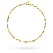 Brățară de Picior din Aur 14K, Model Rolo Dublu Oval