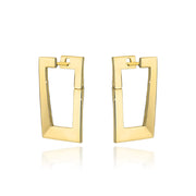 Cercei Aur 14K Eleganți Dreptunghiulari Mici