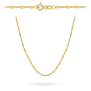 Colier Delicat din Aur 14K cu Ovale Diamantate