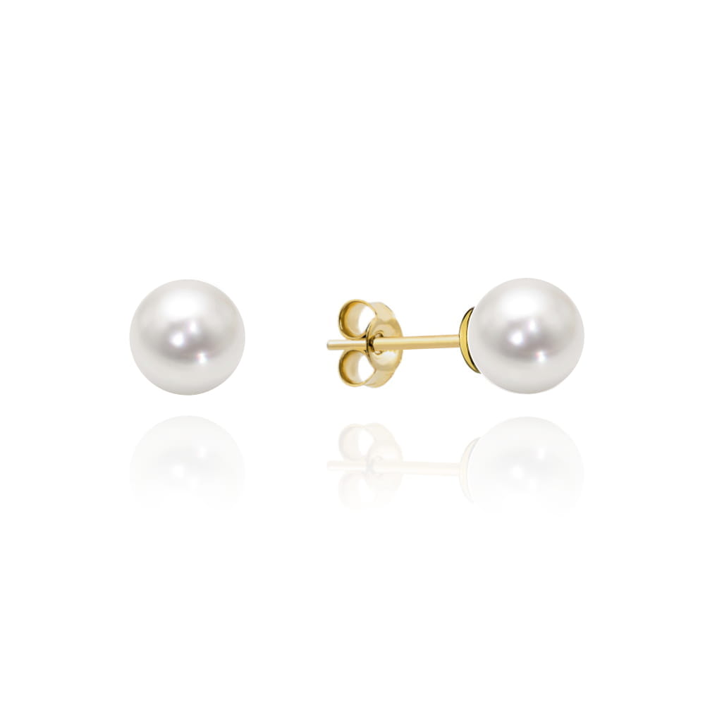 Cercei Aur cu Perlă pe Știft