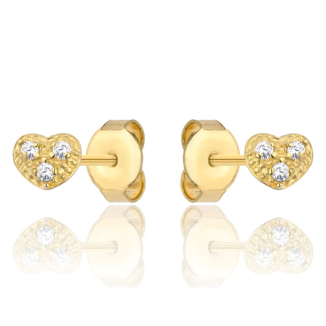 Cercei Aur 8K Inimioare cu Zirconiu 3.2343