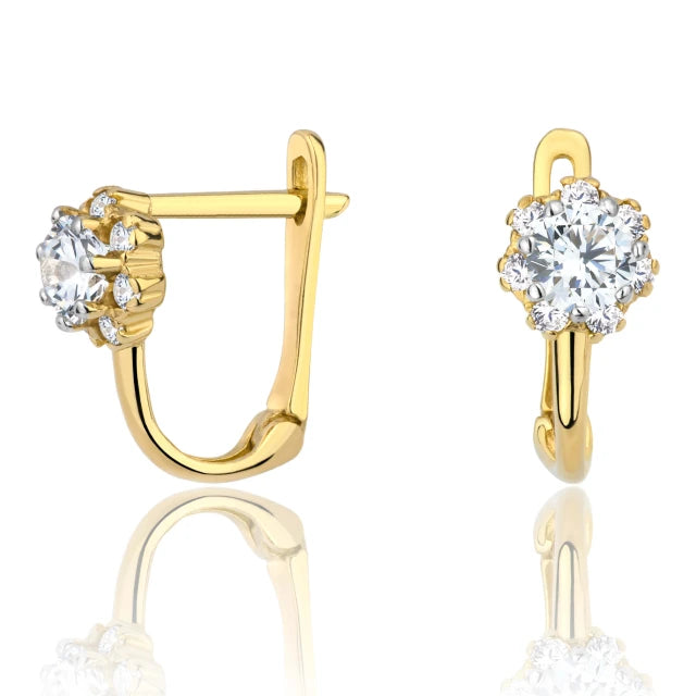 Cercei Aur 8K Floare cu Zirconiu 3.2382