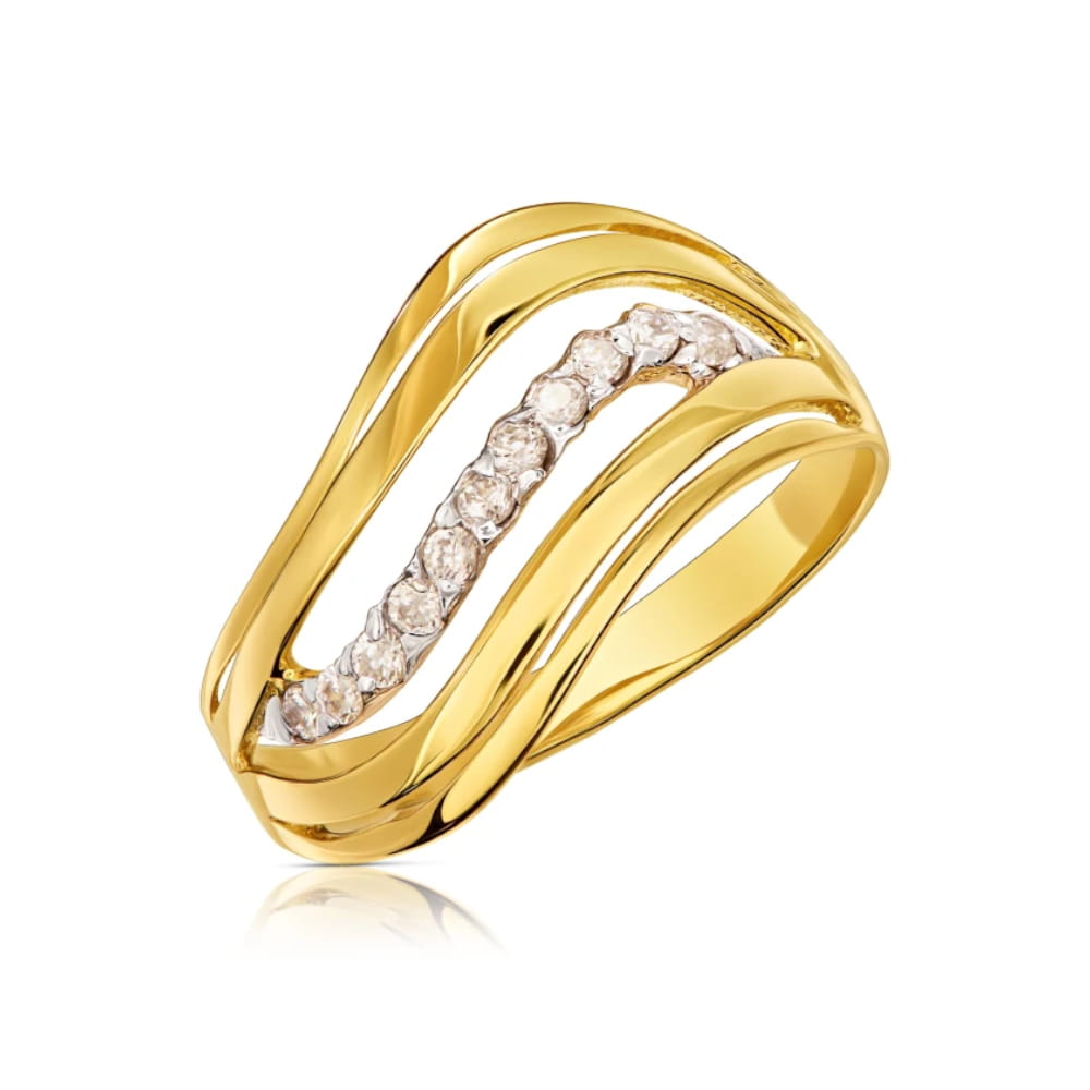 Inel Aur 8K cu Zirconii - Model Val