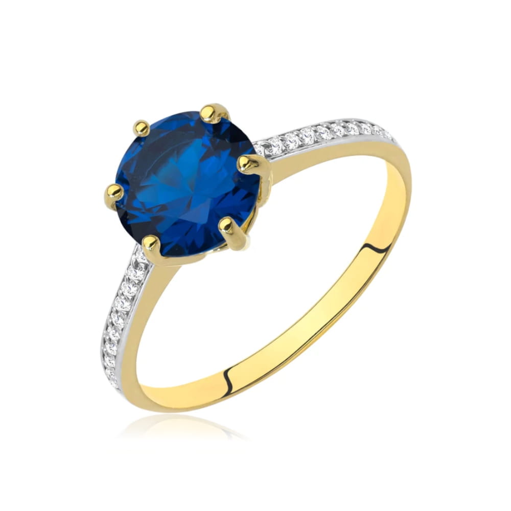 Inel de logodnă din Aur 8K cu zirconiu cubic în formă de safir. 3.1573ff