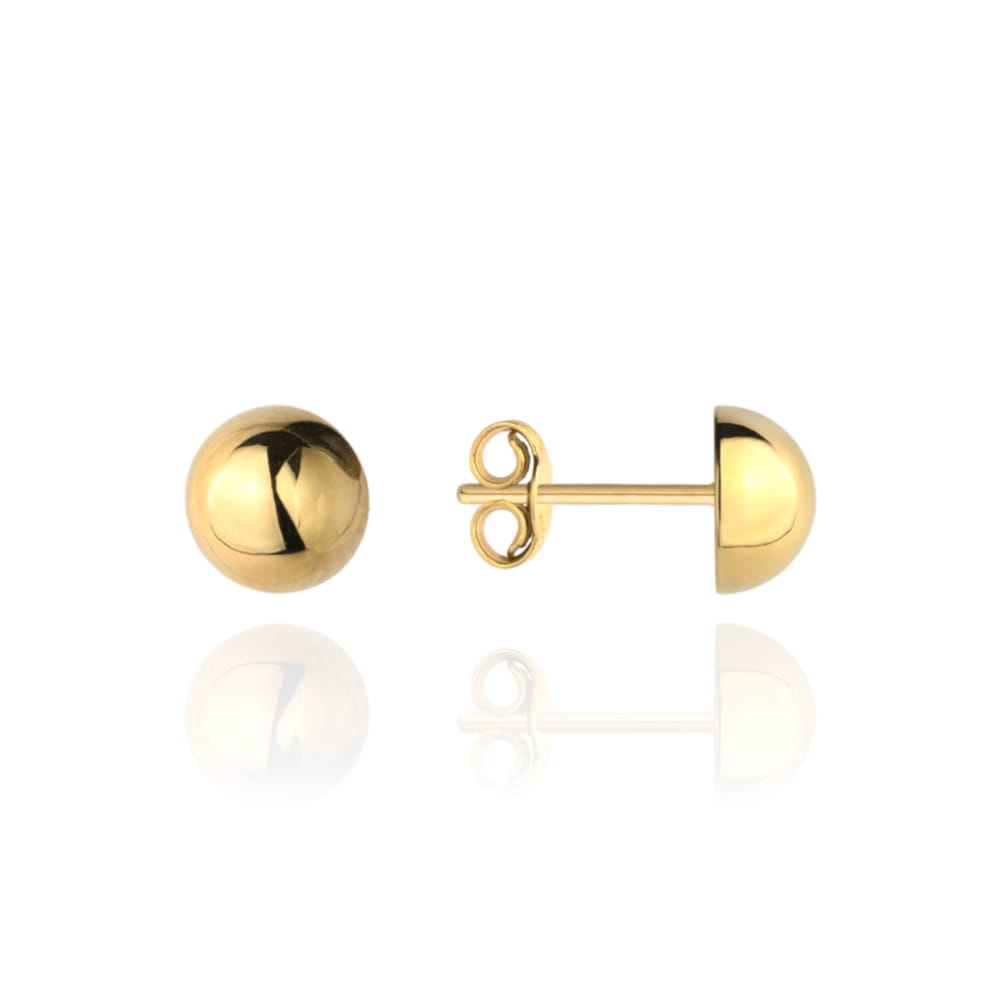 Cercei cu Jumatate de Bila 4 mm - Aur 14k