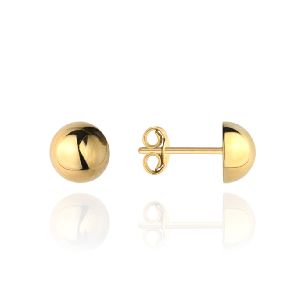 Cercei cu Jumatate de Bila 5 mm - Aur 14k