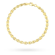 Brățară Delicată din Aur 14K cu Design Oval