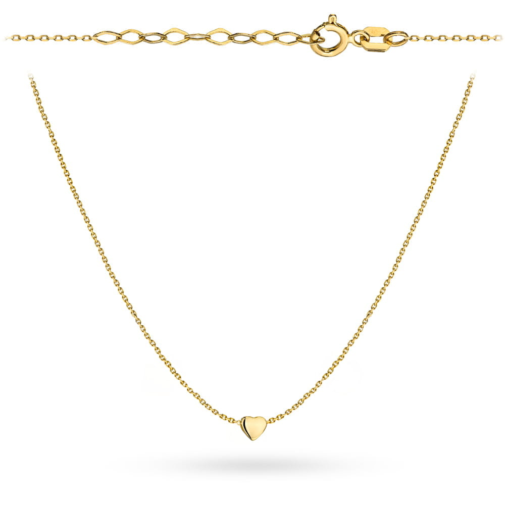 Colier Aur 14K Inimioară Convexă