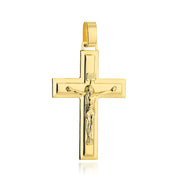 Cruciuliță Aur 14K Cu Hristos Răstignit Simbol al Credinței