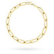 Brățară De Aur 14K Cu Zale Ovale Alungite