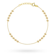 Brățară Elegantă din Aur 14K cu Bile Neteze