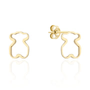 Cercei Aur Galben Contur Ursulet 14K