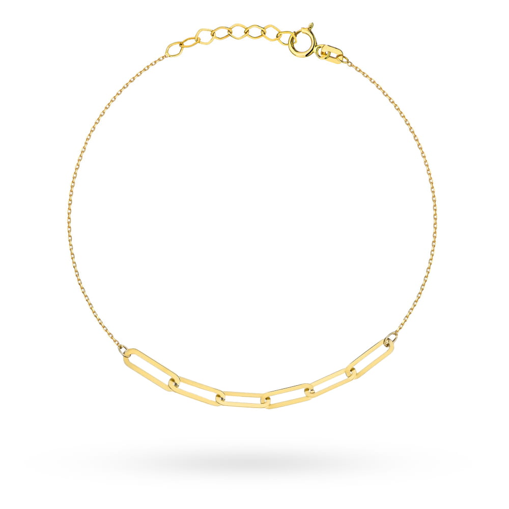 Brățară Elegantă Aur 14K Cu Zale Împletite