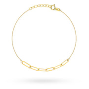 Brățară Elegantă Aur 14K Cu Zale Împletite