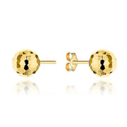Cercei Aur 14K Bile Rotunde 8mm – Eleganță Atemporală