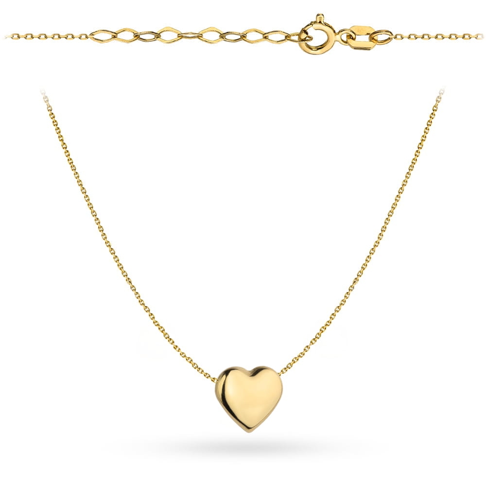 Colier Aur 14K Inimă Netedă - Eleganță Pură