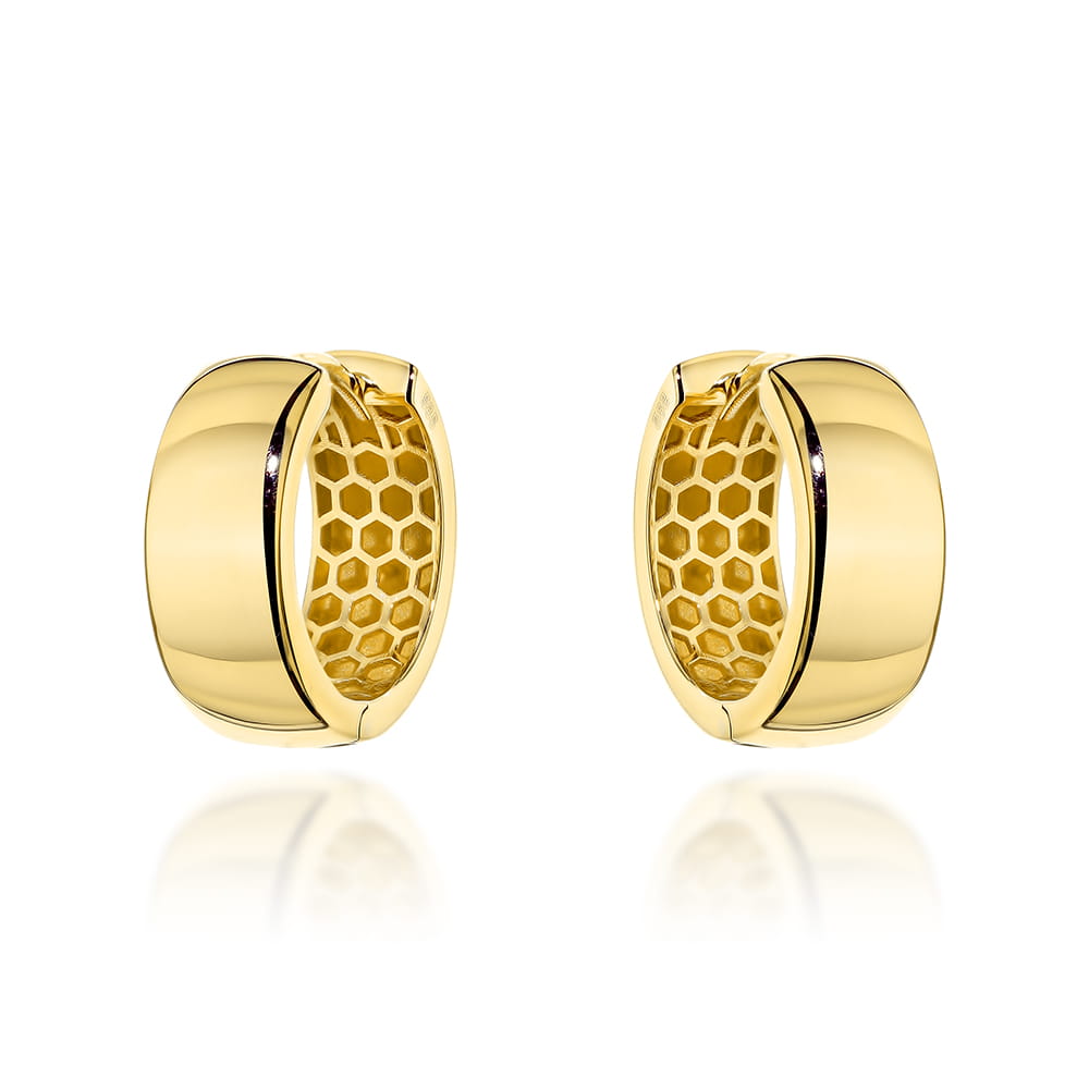 Cercei Aur 14K Rotunzi Largi - Eleganță Atemporală