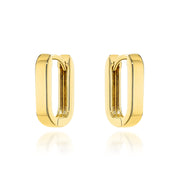 Cercei Aur 14K Rectangulari Rotunjiți cu Închizătoare Engleză